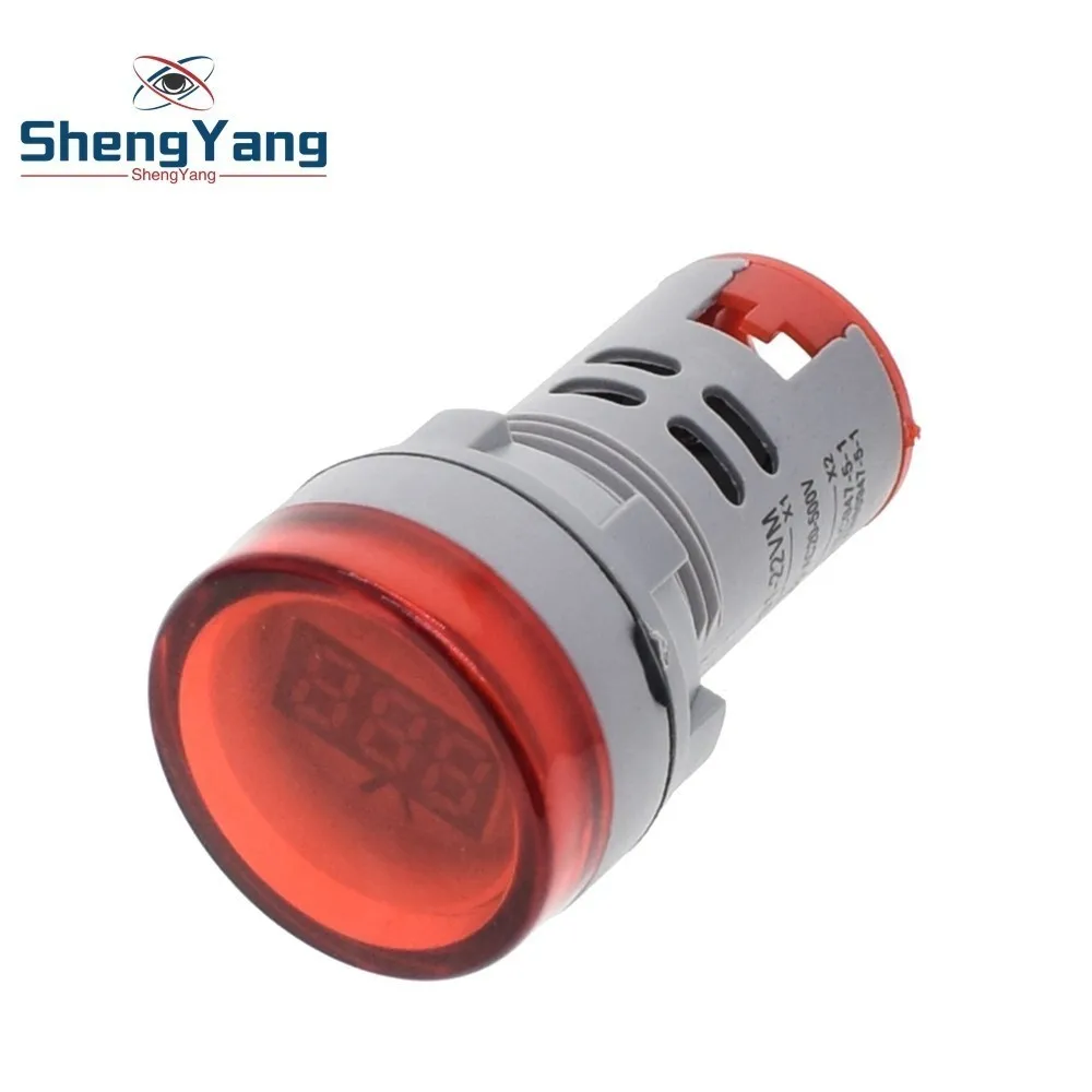 

22MM AD16 type AC60-500V Mini Voltage Meter LED Digital Display AC Voltmeter Indicator Light/Pilot Lamp Red Green Yellow