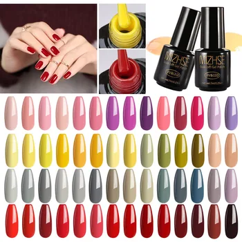 

MIZHSE Soak Off Gel Polish LED 7ML Nail Polish Gel Rubber Base Top Coat For Nails DIY French Manicure Professional UV Gel Nail