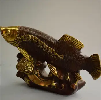 

YM Copper Statue Copperware, copper gilded goldfish, Ruyi goldfish, ornaments, home furnishings, copper fish crafts