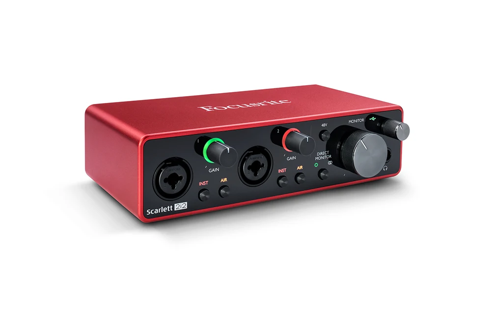 Модернизированный Focusrite Scarlett 2i2(3rd gen) 2 в/2 выход USB 2,0 аудио гитарный интерфейс Запись Звуковая карта Mac& PC совместимый