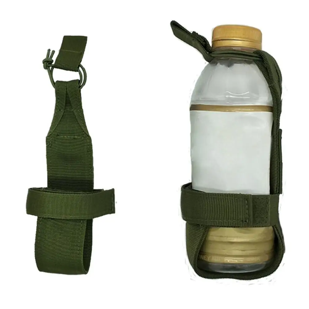 Outdoor Camping Nylon Water Bottle Holder Backpack Belt Straps Carrier Bag Pouch 