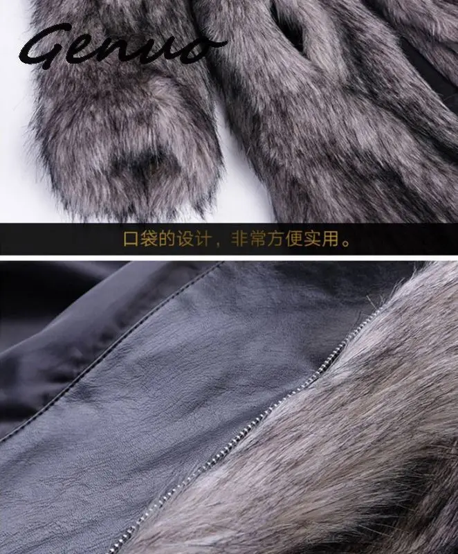 2019 зимняя новая мужская куртка с воротником из искусственного лисьего меха трендовая меховая утепленная куртка мужская верхняя одежда с