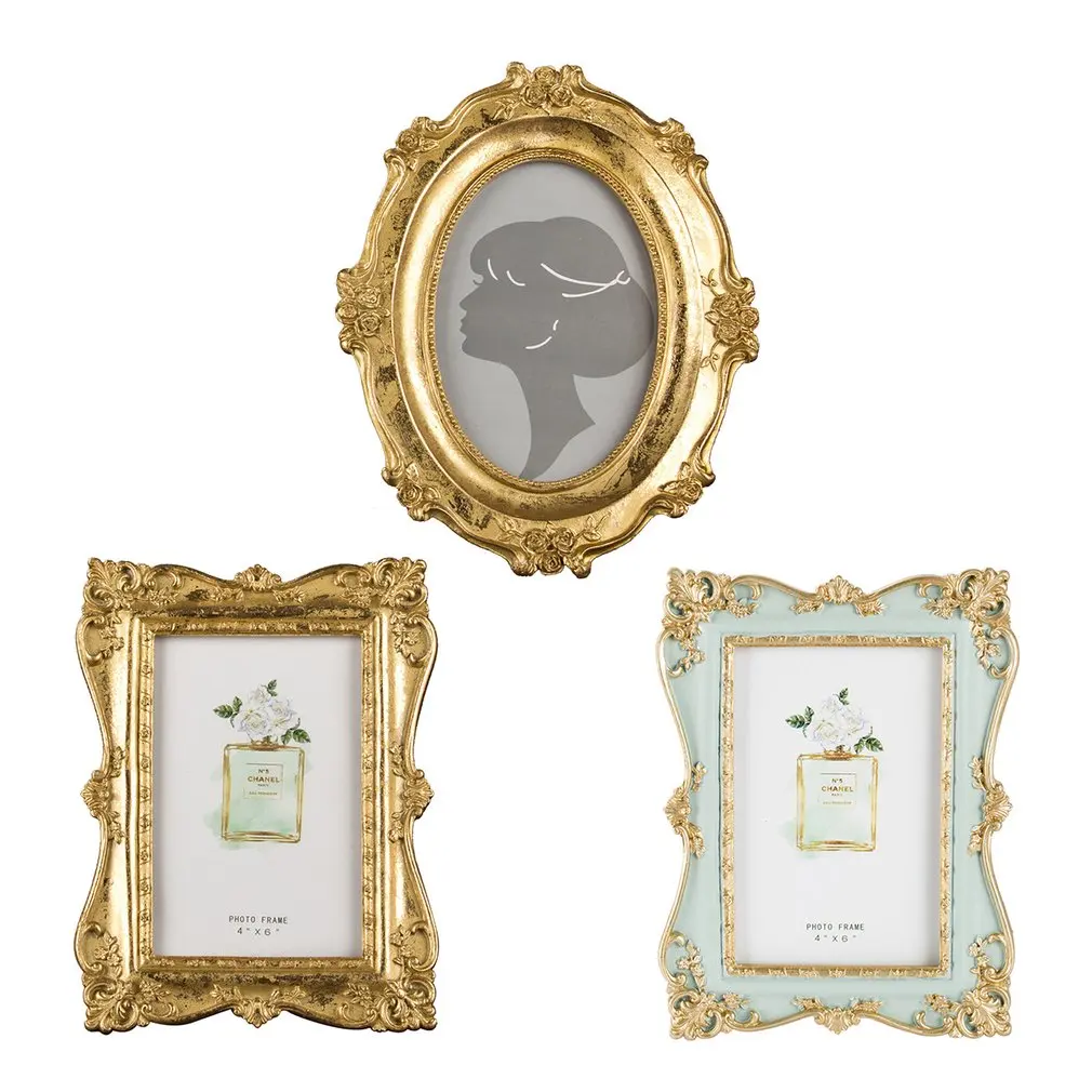 

Nordic Retro Set Table Photo Frame Living Room Side Creative Commemorative Photo Frame Decoration Resin Photo Frame