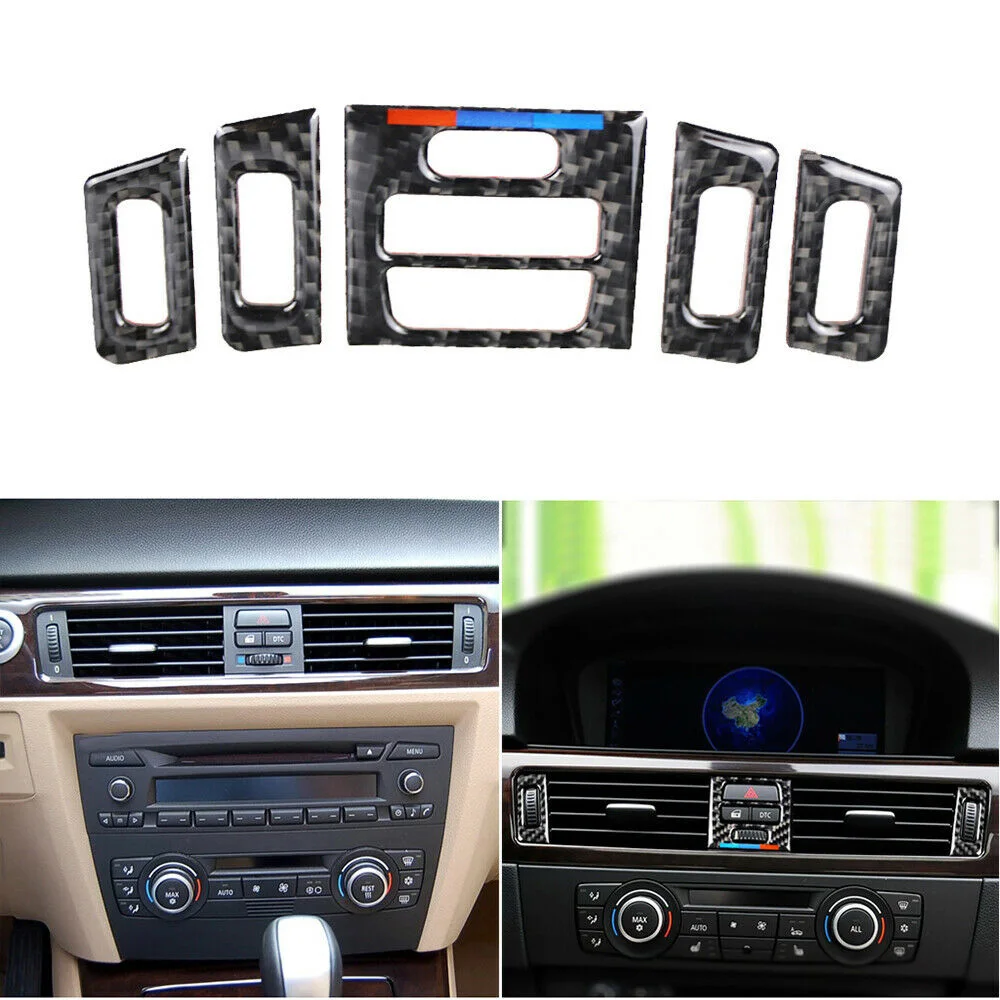 

Interior Air Vent Outlet Trim Inner Carbon Fiber Replacement For BMW E90 E92 E93 Waterproof