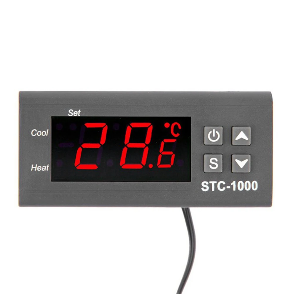 Цифровой мини-контроллер температуры 12 В/24 В 110 В-220 В автоматический переключатель холодный и тепловой электронный термостат w/NTC