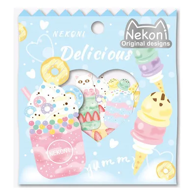 Cute Dessert Food Stickers for Children Scrapbooking Material Cake Gelato Pattern Bullet Sticker Handiwork DIY Craft Supplies 