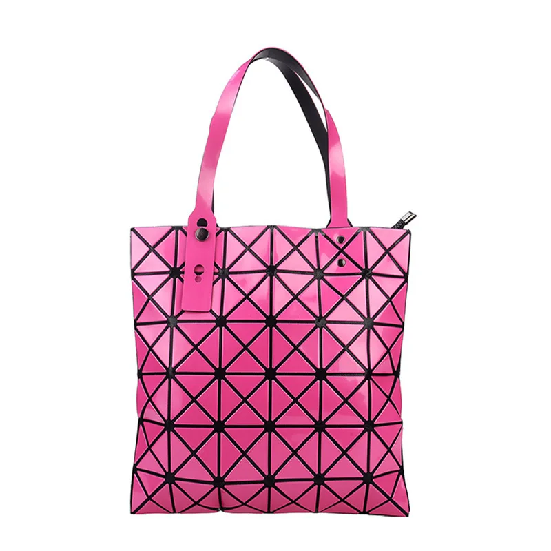 

Bag2018 New Style Simple WOMEN'S Fashion Handbag PVC Gloss Lamination Geometry Quilted Casual Handbag Bag Cross Border