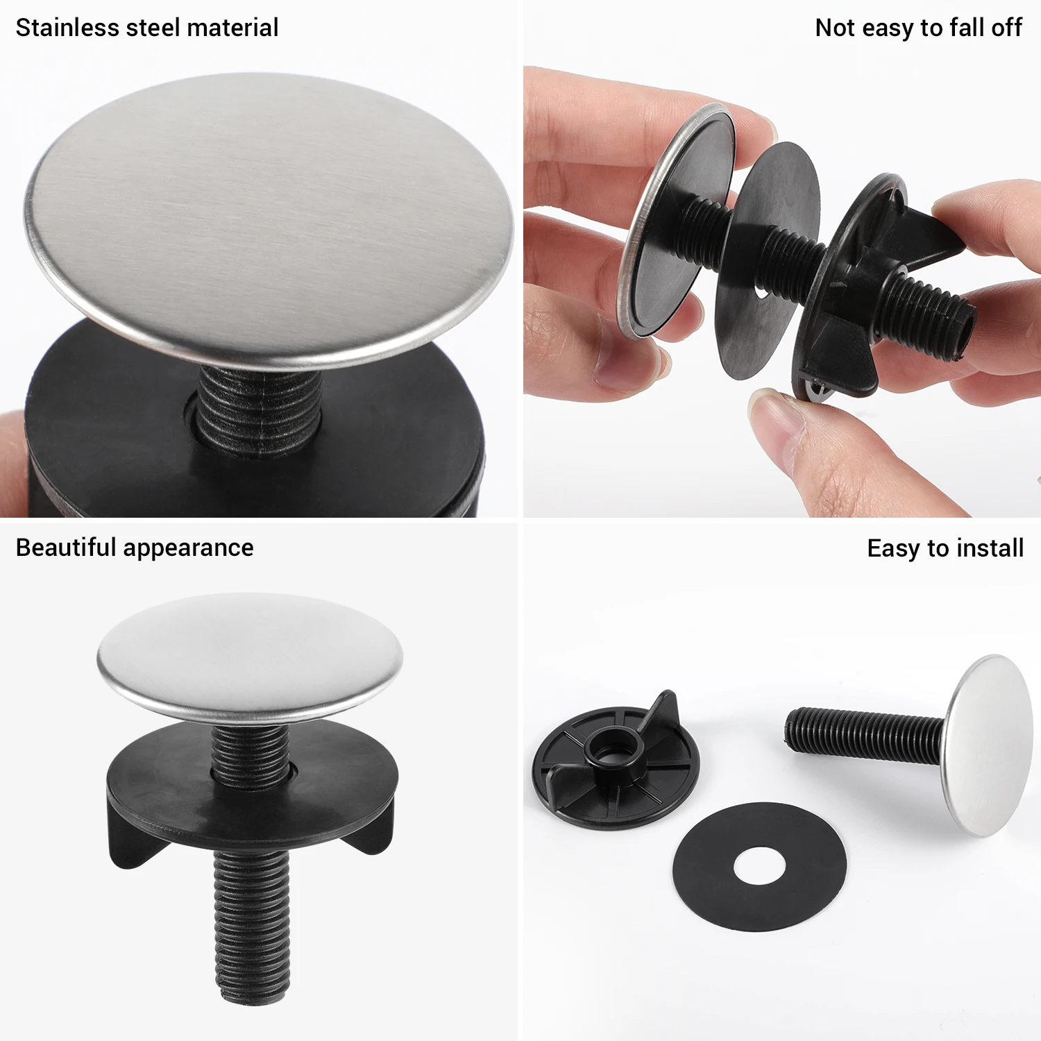1pcs 304 Stainless Steel Kitchen Sink Hole Cover Faucet Hole Cover Kitchen Sink Tap Hole Plate Stopper Cover Blanking Metal Plug