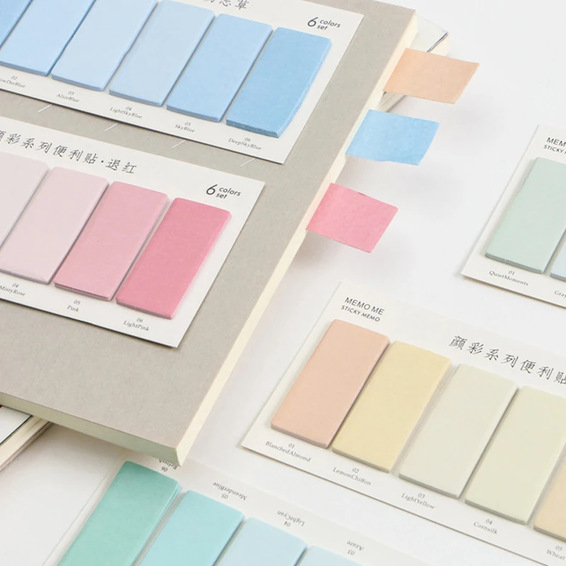 

120 Sheets Creative Colorful Memo Pad Sticky Notes Memo Paper Index Bookmark Notebook Stationery School Office Supplies