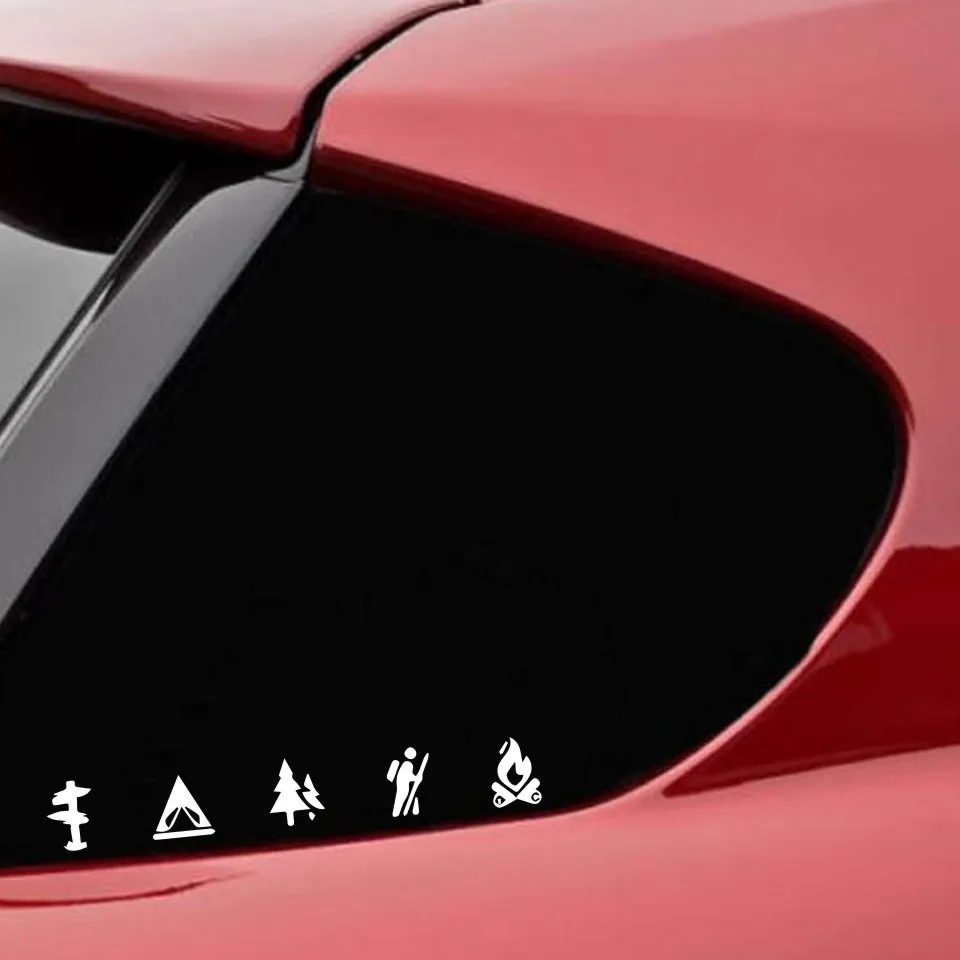 Camping Stickers Car Stickers Decals Backpack For Car Bumper Stickers Car Styling Body Window Vinyl Wall Stickers
