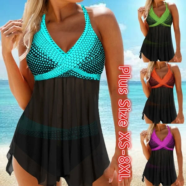 Women Swimwear Tankini Set Print Bikini Female Swimsuit Beachwear Sexy Beach Backless Padded Femino Bathing Suit Plus Size Women Swimwear Tankini Set Print Bikini Female Swimsuit Beachwear Sexy Beach Backless Padded Femino Bathing Suit Plus Size