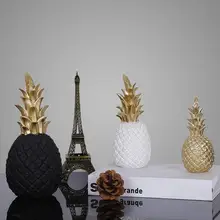Креативный современный орнамент ананас, синтетическая смола, индивидуальная металлическая отделка, для гостиной, рабочего стола, ремесло, украшение для дома, подарок