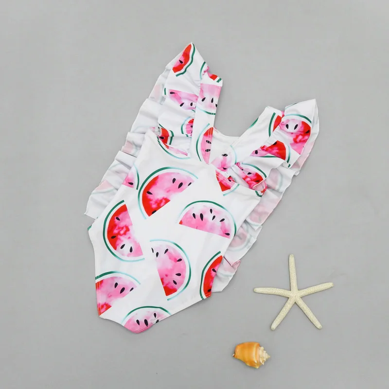 Children's swimsuit summer little girl's one-piece swimsuit baby girl bikini suit fruit printed Ruffle