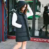 Winter Vests For Women Fashion Hooded Padded Jacket Sleeveless Zipper Warm Long Coats Oversize Female Clothing ► Photo 1/6