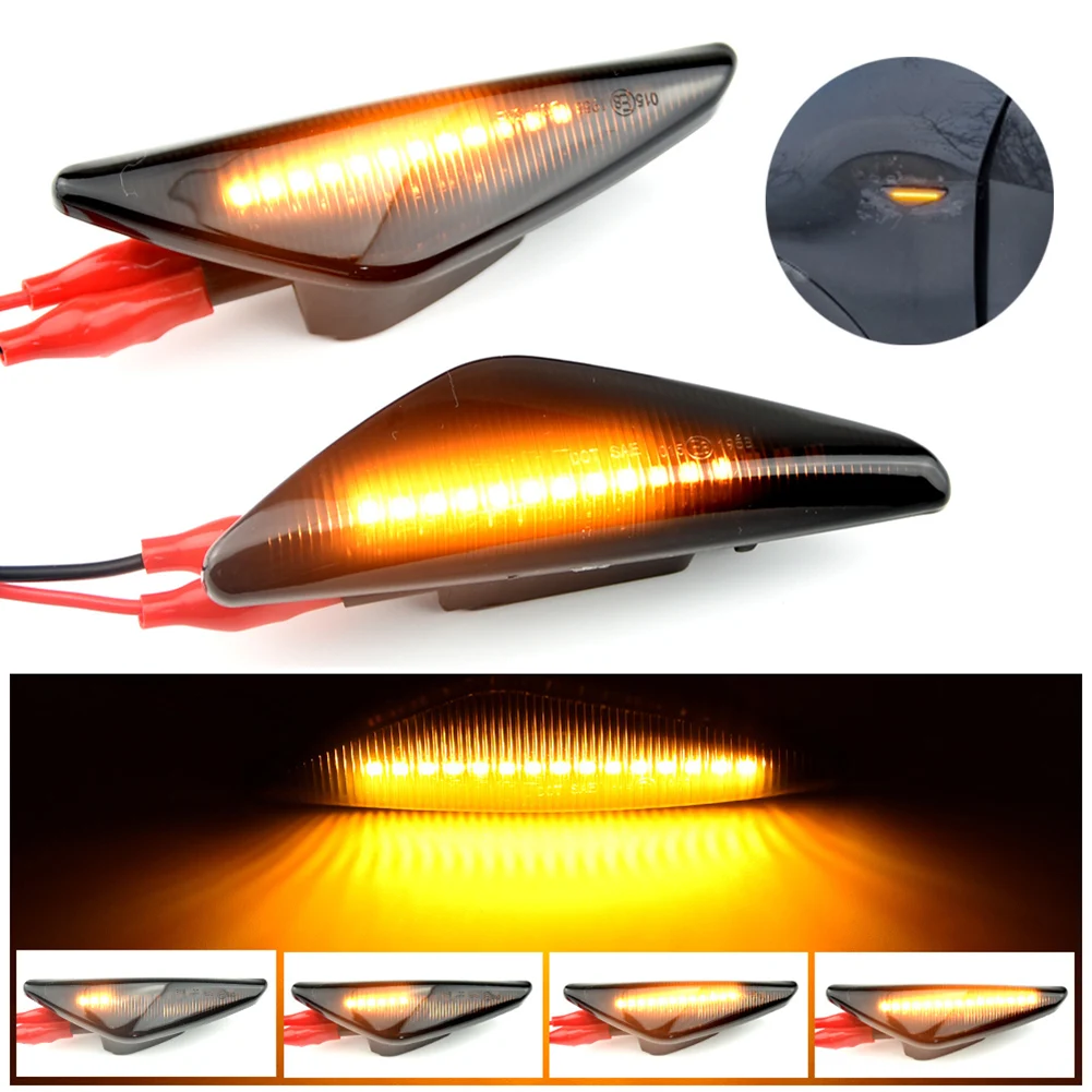 Светодиодные динамические Передние боковые габаритные огни указатели поворота
