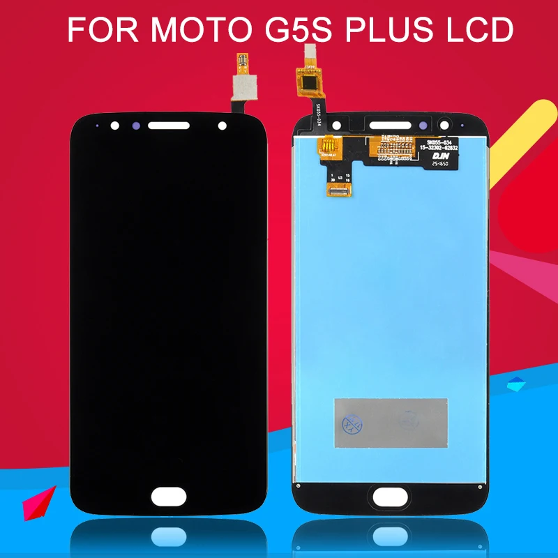 Dinamico 5 дюймов для MotoRola Moto G5S Plus экран дисплея XT1802 LCD сенсорный дигитайзер сборка