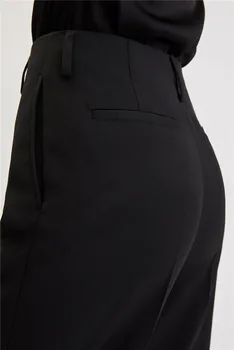 

Women Pants New High Waist Casual Pants Female Straight Loose Temperament Fashion Trousers Wool Suit Pants