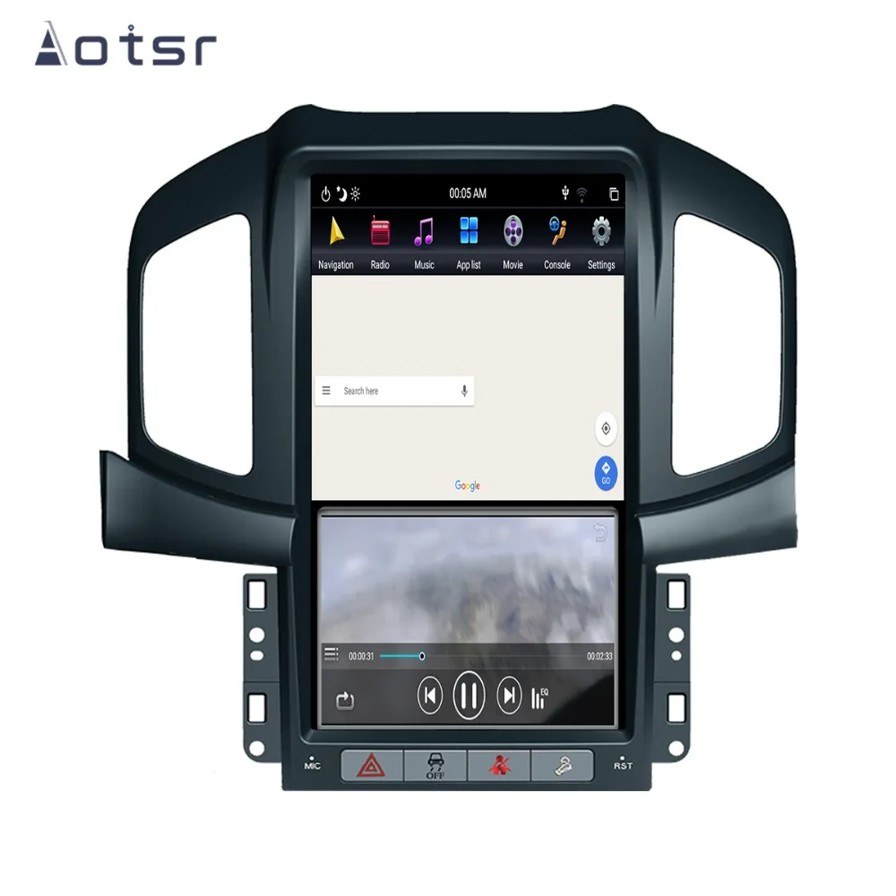Sale Android 8.1 4G+64GB Tesla style Car GPS Navigation DVD Player For Chevrolet Captiva 2013-2017 Auto stereo multimedia player unit 5