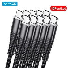 YKZ – câble USB type-c 3A pour recharge rapide, 10 pcs/lot, cordon de chargeur pour téléphone Samsung et Xiaomi