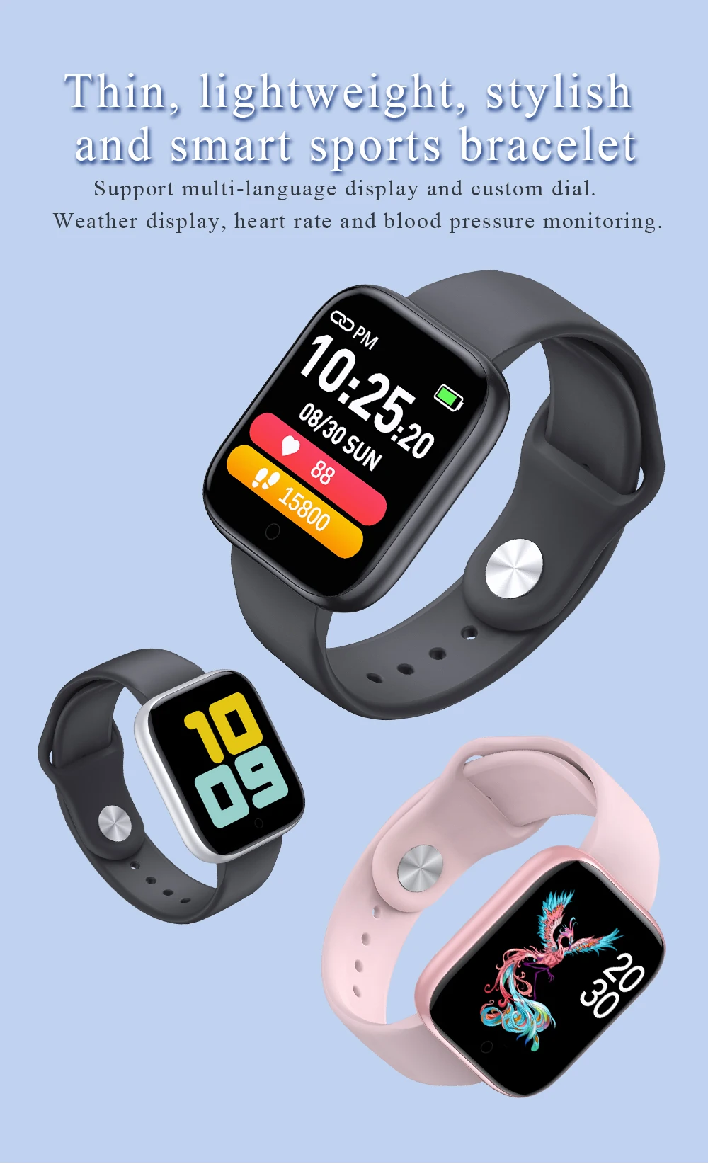 IP67 Smartband умный Браслет кровяное давление часы водонепроницаемый сердечный ритм здоровье Женский Смарт-браслет часы для мужчин умный Браслет