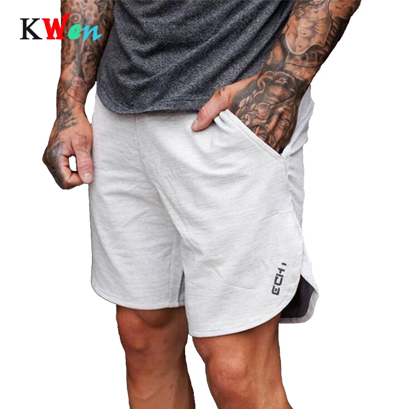 Летние мужские шорты бодибилдинг; бег тренажерные залы тренировочные брюки мужские дышащие сетчатые быстросохнущие спортивные пляжные шорты