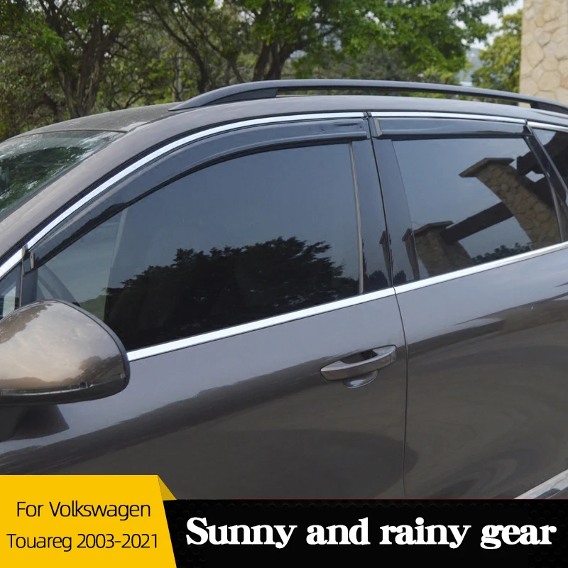 Car Window Rain Shields For Volkswagen Touareg 2003 2021 Sunshade Visor Cover Windshield