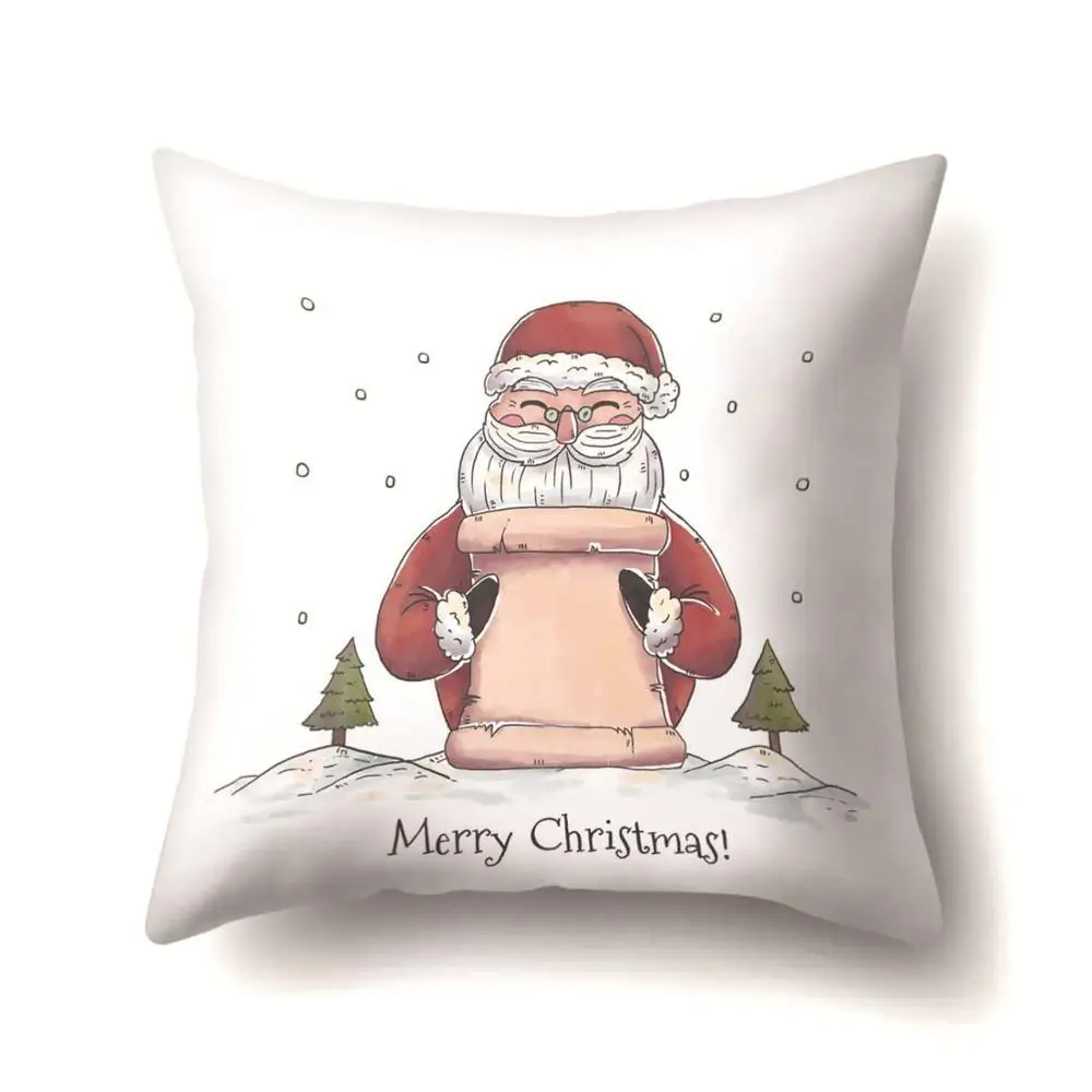 Санта Клаус Снеговик Рождество наволочка 45*45 см Декоративные диванные подушки Рождество год домашний декор наволочка из полиэстера 40543 - Цвет: 2BZ-40543-389