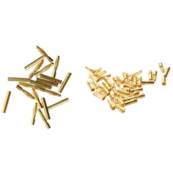 

20 Pairs 3.5 mm Banana Plugs Engine Electronic Connectors with 10 Pairs 2.0mm Banana Plug Connector Male Female