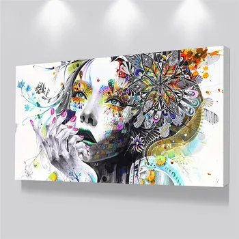 

Beautiful Flower Girl Painting Canvas Wall Art Posters Print Pictures For Bedroom Home Decoration No Frame Discount Dropshiping
