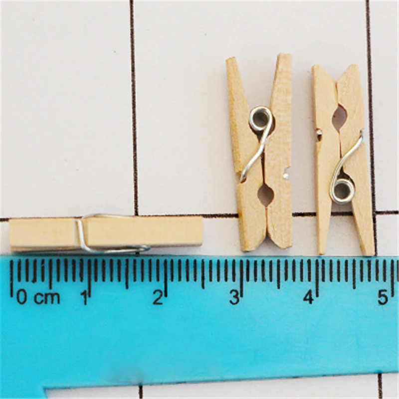 Mini Clothespins,Mini Clothes Pins for Photo Natural Wooden Small