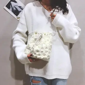 

Hot Sale Handbags Skillful Manufacture Fashion Drawstring Crossbody Handbag Women Heart Sequins Shoulder Messenger Bag