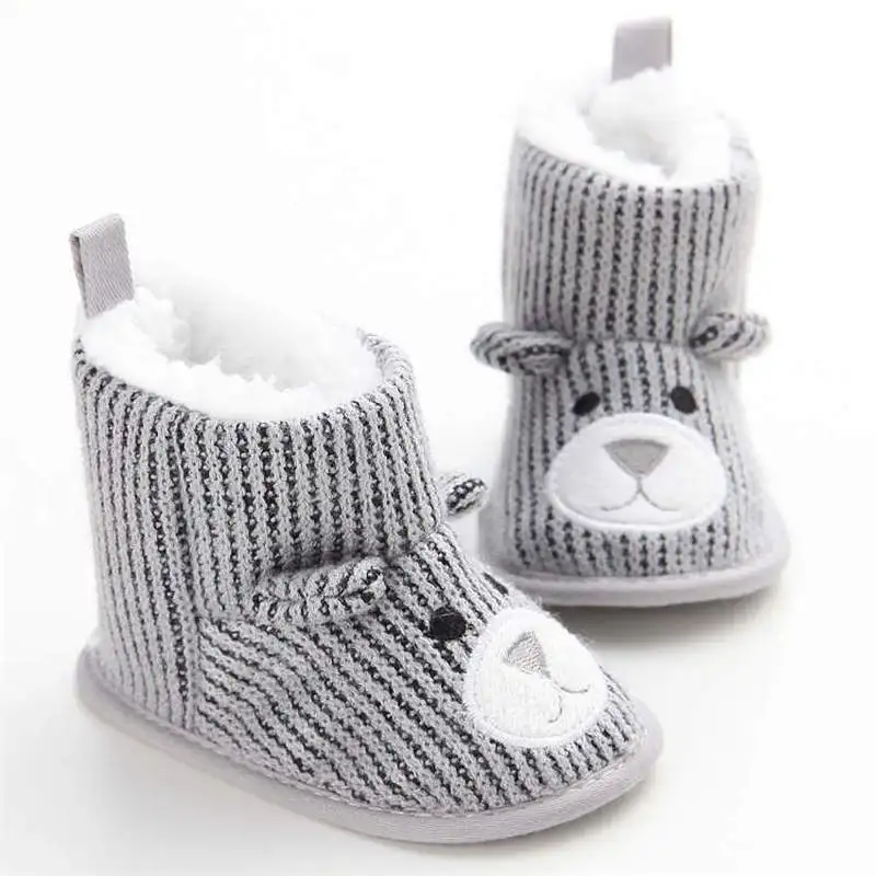 

Newborn Baby Shoes Toddler Soft Sole Anti-slip Cute The Little Bear Pattern First Walkers Infant Baby Crib Shoes