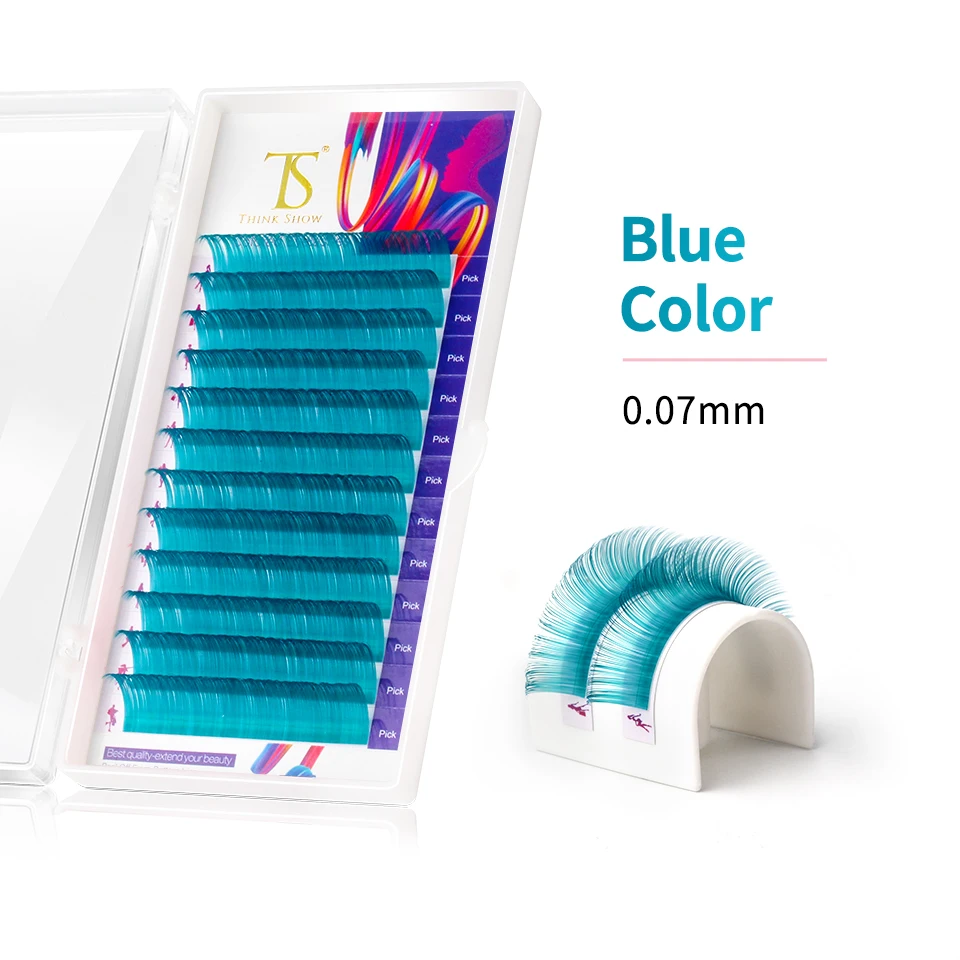 NEWCOME 12 Lines Ombre Multi Colorful Eyelash Extension Soft Natural Beauty Silk Eye Lashes False Mink Makeup Graft Cilios