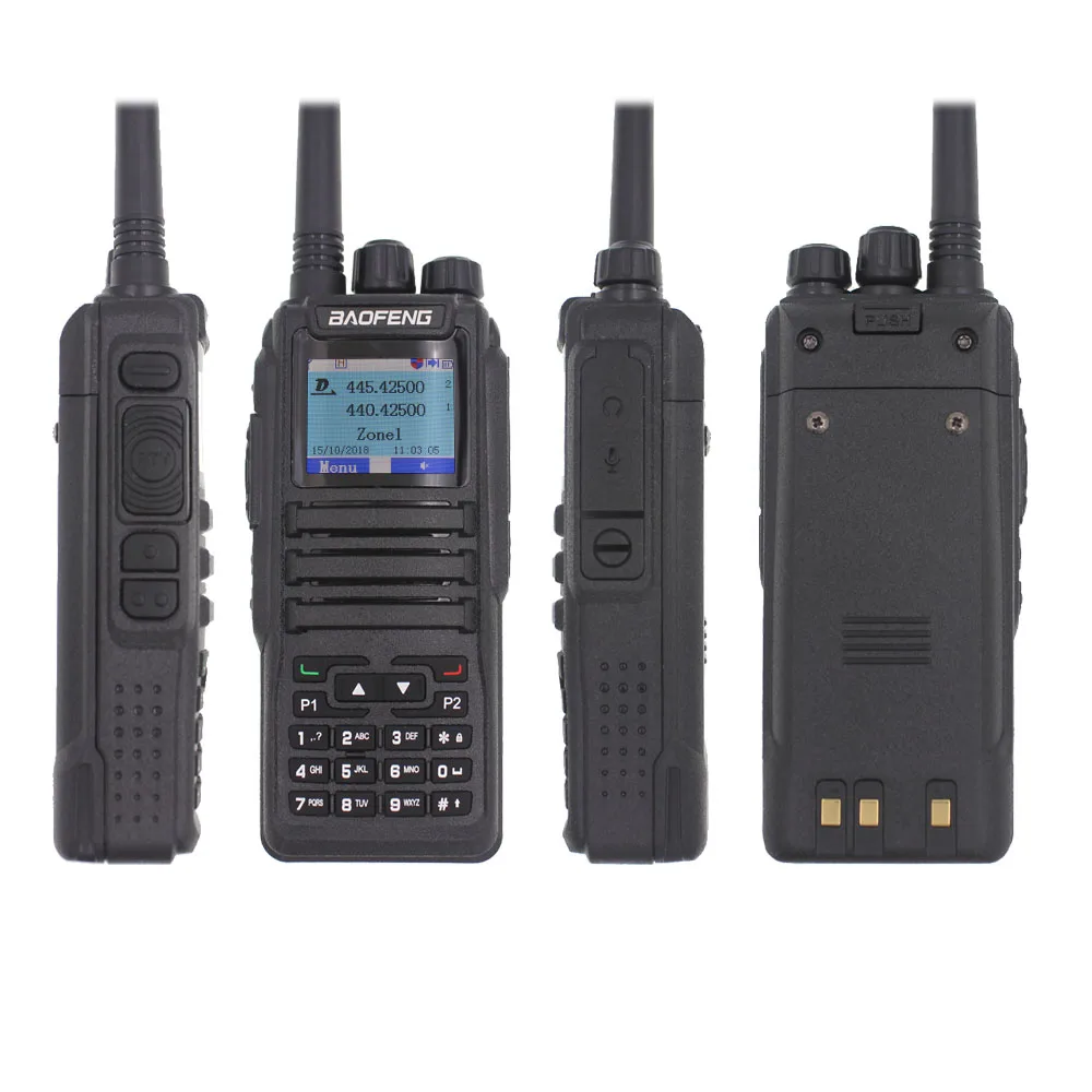 2 шт. Baofeng двойной режим аналоговый и цифровой иди и болтай Walkie Talkie “иди и DM-1701 Dual Time slot двухдиапазонный УКВ и UHF приемно-передающая радиоустановка