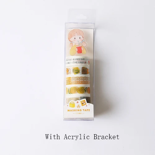 AngelHere Store васи ленты Цветочная рисовая бумага ленты украшения для ежедневника поставка пули журнал decorativetape набор Маскировочная лента - Цвет: Warm Sunshine