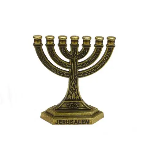 Мини Menorah подсвечник металлический - Цвет: Цвет: желтый