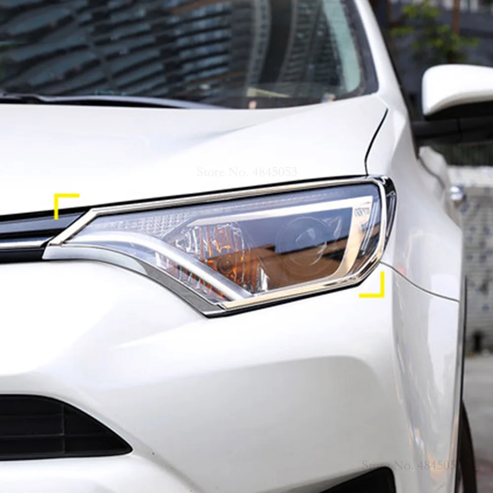 Для Toyota Rav4 Rav 4 2016 2017 наружный ABS хромированный передний светильник налобный