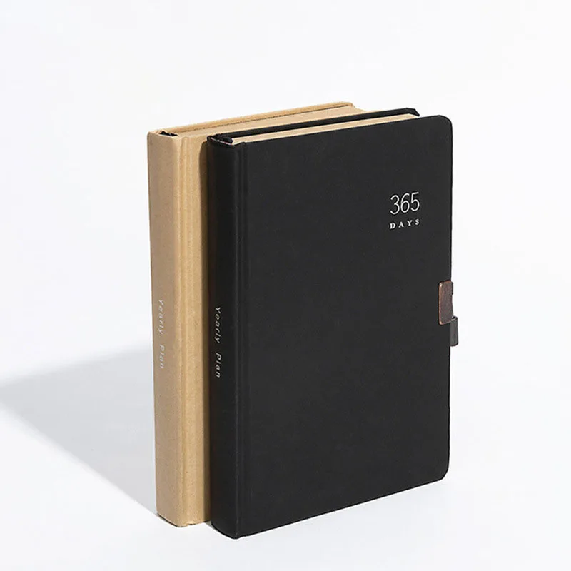 

A5 Kraft Blank Notebook Notebook Journals with Lock, 384 Pages, Size: 145x215mm, with Page Number & Date, Lay Flat Binding