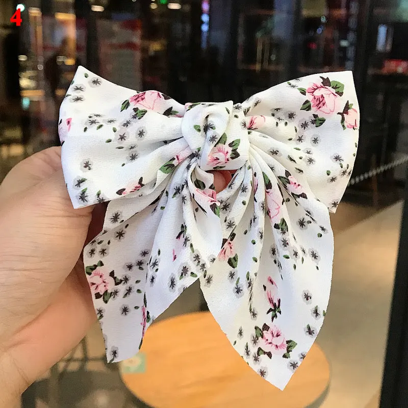 Girls New Oversized Bow Knot Hairgrips Linen Barrette Hair Clip Ponytail Women Elegant Headwear Hairpins Hair Red White Acessory hair ties for women