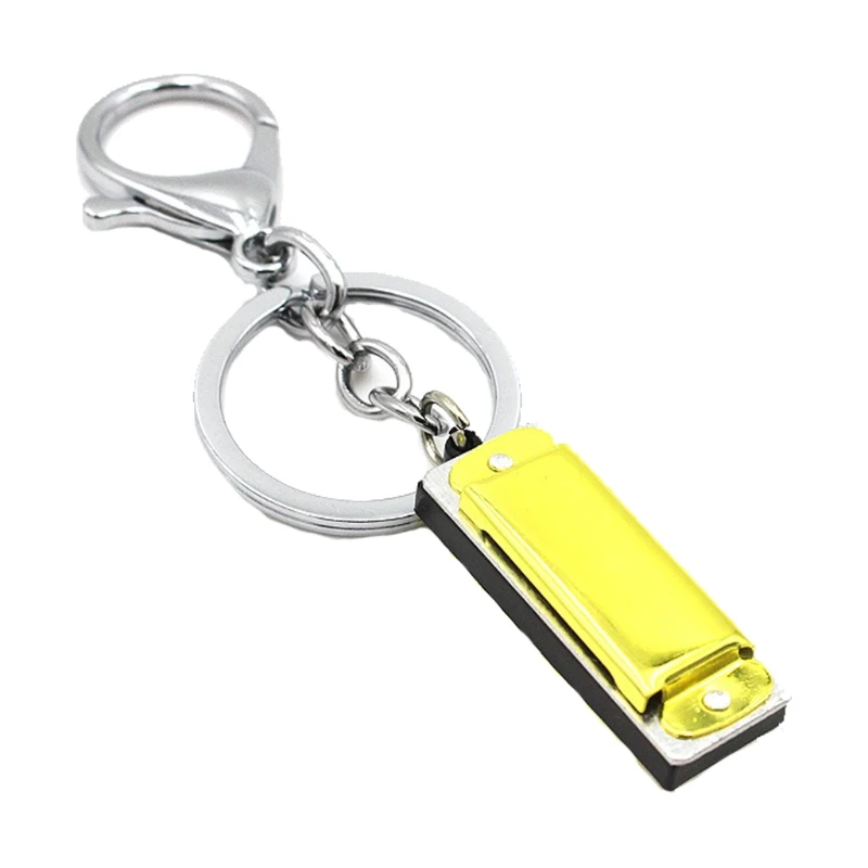 Mini Harmonica 8 Tone 4 Holes Harmonica Keychain Key 1.38x0.47in Musical Instruments Gifts for Chirdren