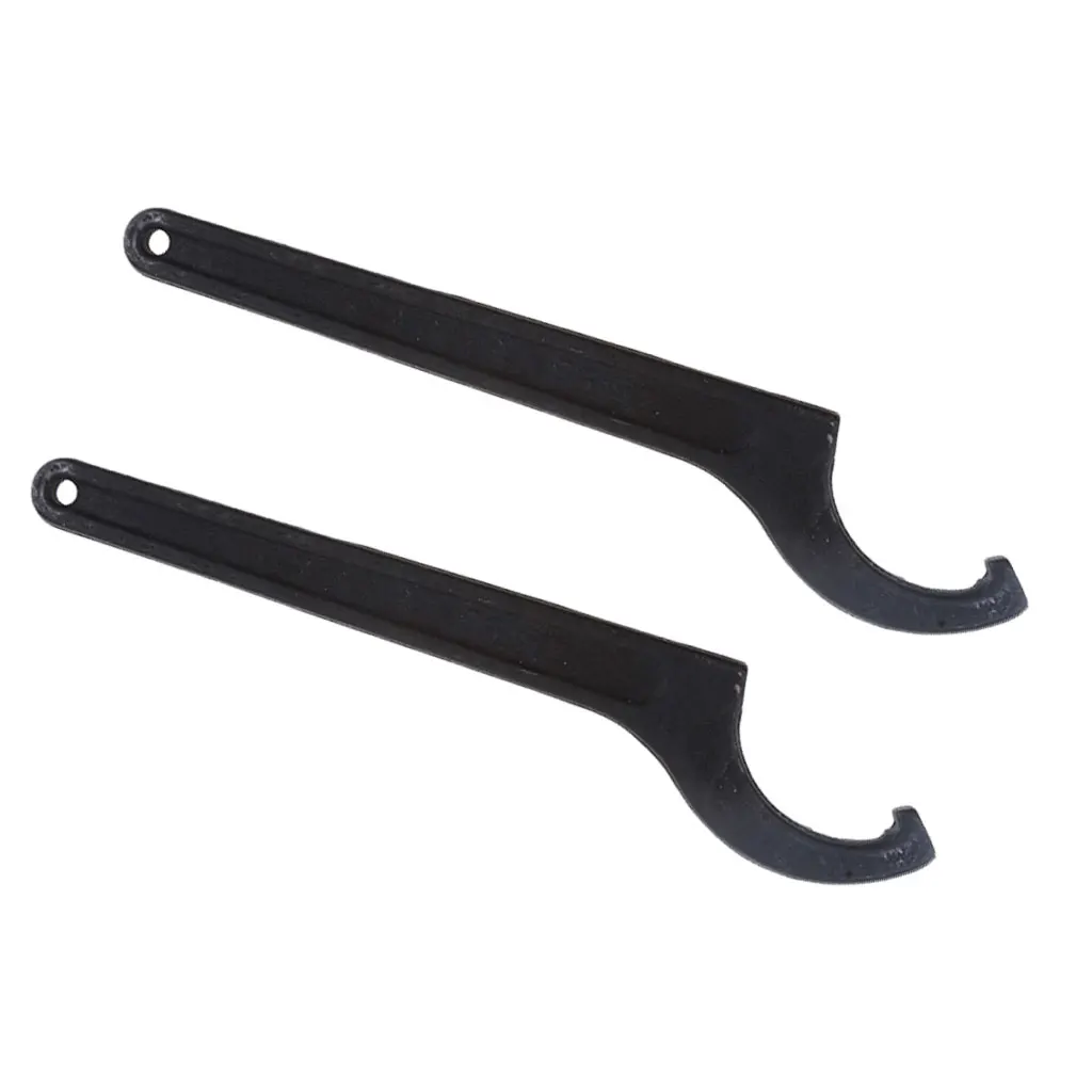 2 Pieces Heavy Duty Motorcycle Shock Adjustment Tool Metal Spanner Hook Wrench 45-52mm 1.8 to 2 inches