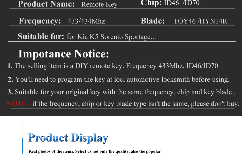 Keyforkess 3 pulsanti telecomando Flip Car Key 433MHZ ID46 ID70 Chip per Kia K3 Sorento Sportage 2013 2014 2015 Fob senza chiave - Hb6c601d7d7a445dc90baa40bdf33890dX