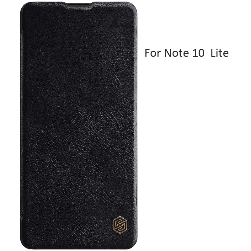 Кожаный флип-чехол Nillkin Qin для samsung Galaxy Note 10 Plus Note10+ Lite - Цвет: Black