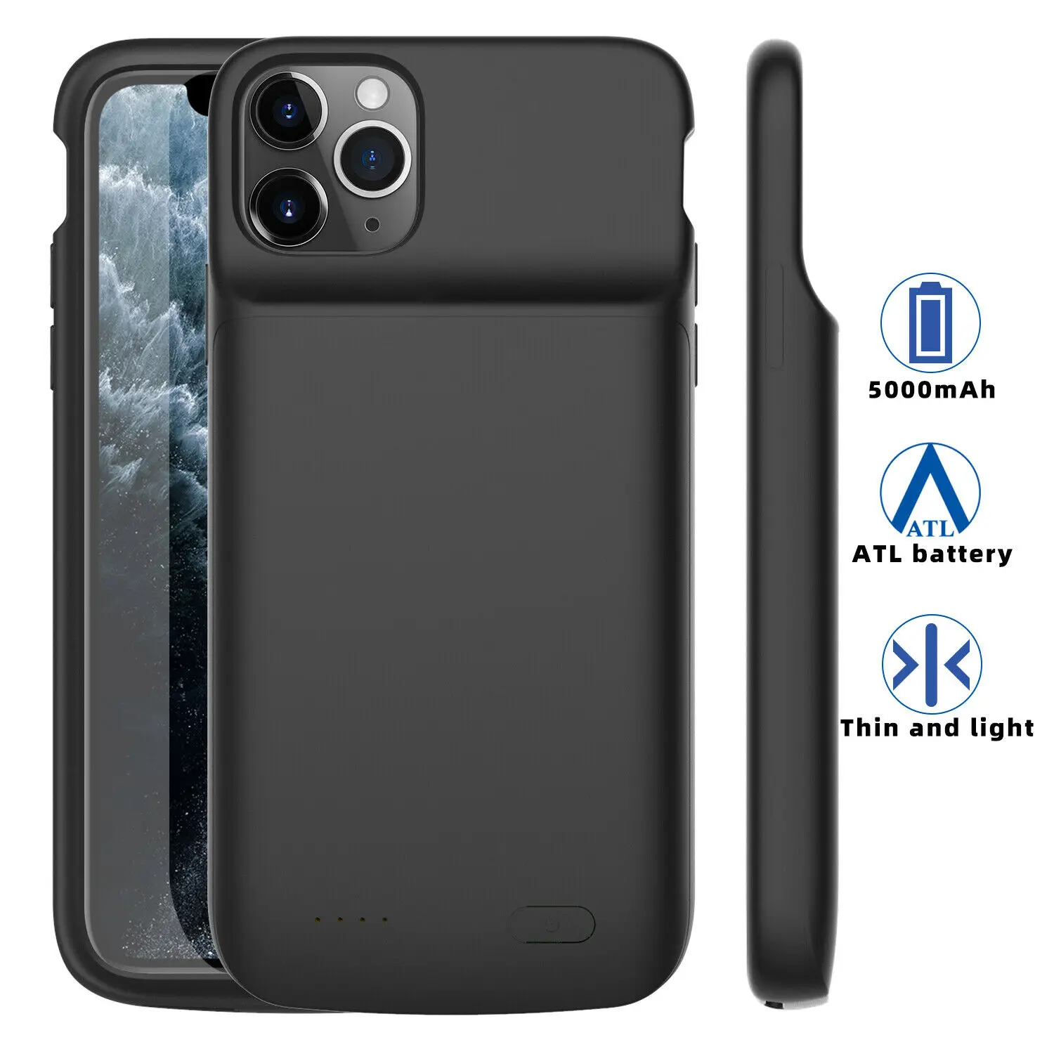 5000 мАч для iPhone 11 Pro Max чехол зарядки аккумулятора тонкий внешний аккумулятор