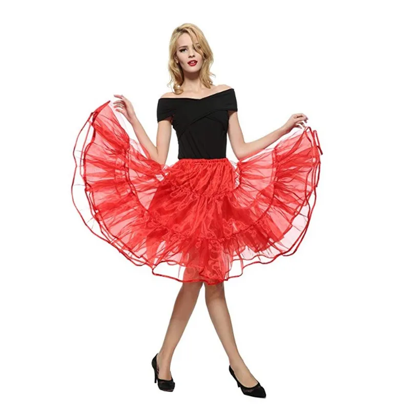 

Maid Wear Cosplay Lolita Tutu Skirt Short no Hoops Petticoat Girls Ballet Mesh Yarn Skirt Petticoats