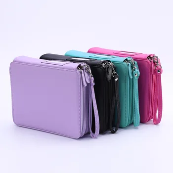 

120 Holes Penal PU Leather School Pencil Case for Girls Boys Pen Box Large Pencilcase Big Cartridge Penalties Bag Stationery