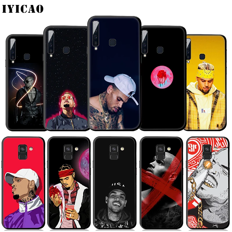 IYICAO Chris Brown Rap Soft Case for Samsung Galaxy A9 A7 A8 A6 Plus 2018 A3 A5 2017 2016 &amp J6 Cover |