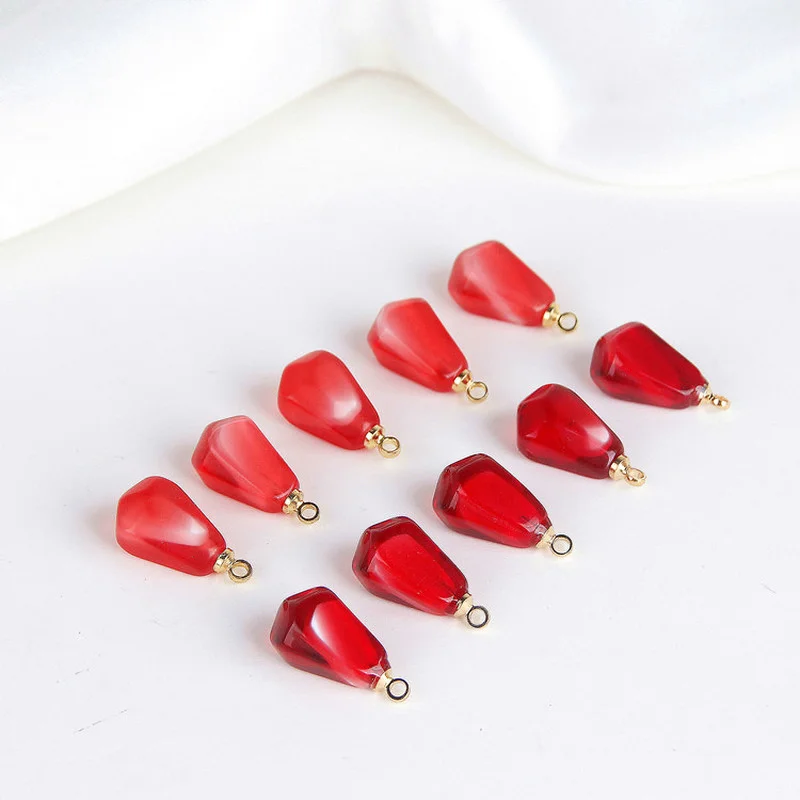 Cute personality simulation fruit pomegranate seed resin pendant DIY Japanese pendant jewelry earrings accessories material
