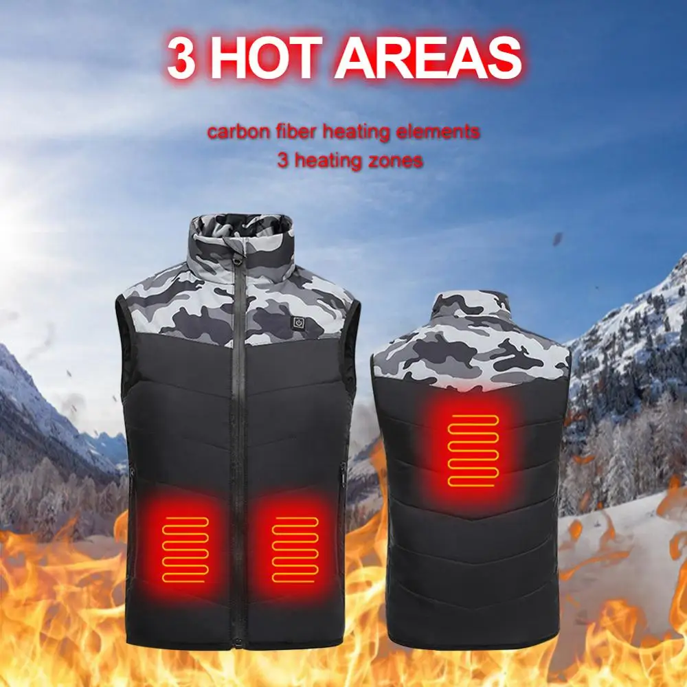 

Children's Lightweight Smart Heating Cotton Vest USB Infrared Electric Heating Warm Jacket for Outdoor Fishing Hunting Camping