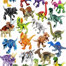 Locking Blöcke Jurassic Dinosaurier Tyrannosaurus Rex Wyvern Velociraptor Stegosaurus Bausteine Spielzeug Für Kinder Dinosaurier